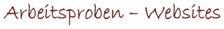 Arbeitsproben – Websites